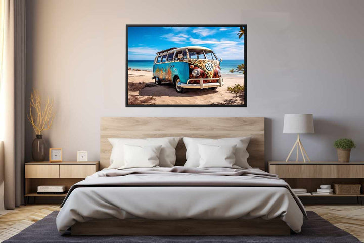  Campervan @ Beach Art  Print