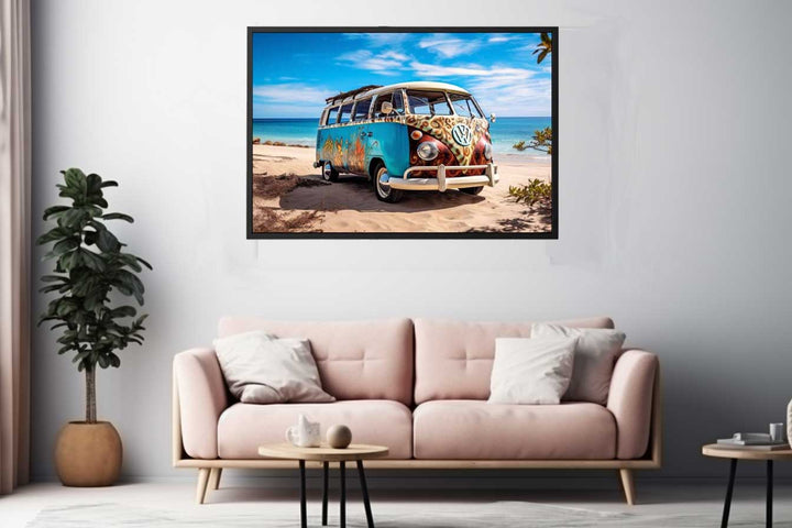  Campervan @ Beach Art  Print