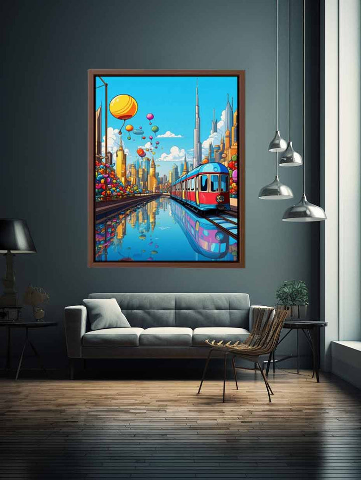 Dubai Pop Art Poster 2  Art Print