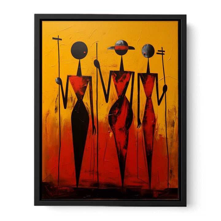 African Precisionist Art   canvas Print