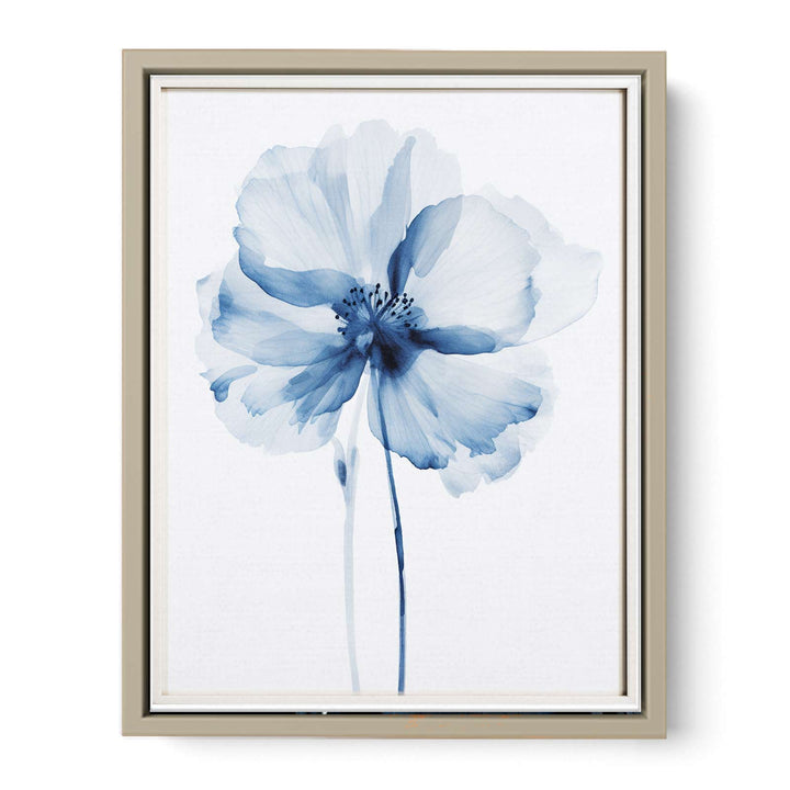 Blue Watercolor Flower Fine Art  framed Print