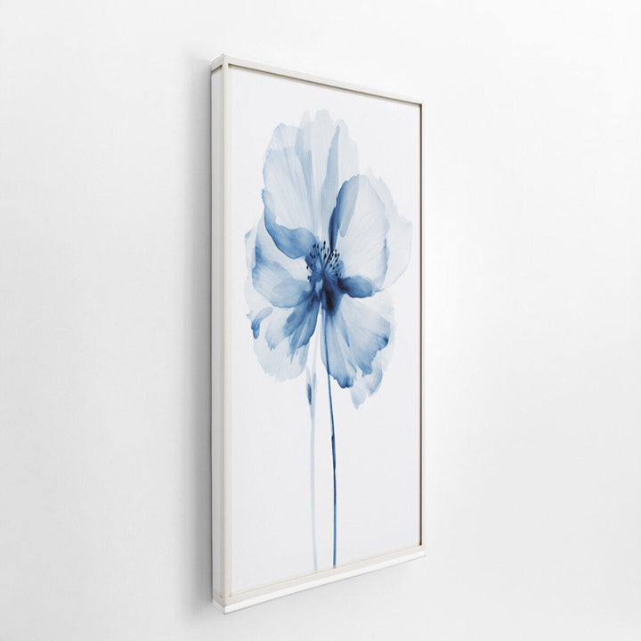 Blue Watercolor Flower Fine Art   canvas Print