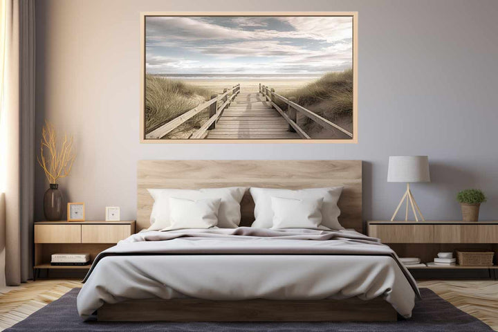 Beach Path Painting Art Print