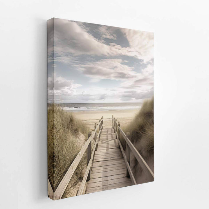 Beach Path Painting  canvas Print