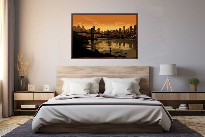 Story Bridge Sepia Art  Print