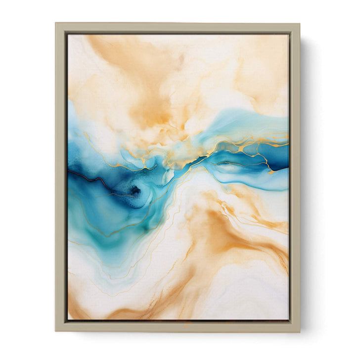 Abstract Watercolor Eyes Art framed Print