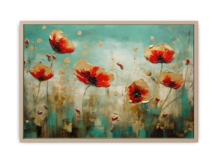 Poppies Floral Painting framed Print