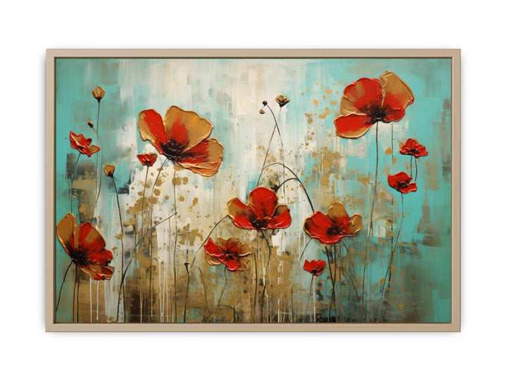 Poppies Floral Art framed Print