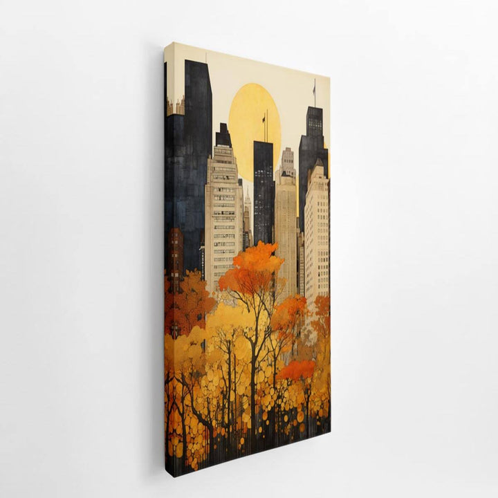 New York In Autumn Art Poster  canvas Print