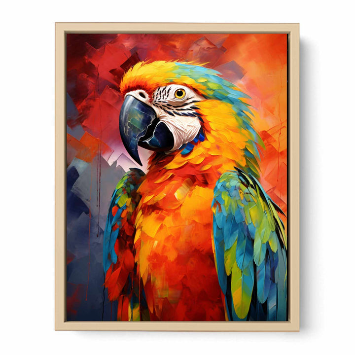 Colorful Parrot Painting framed Print