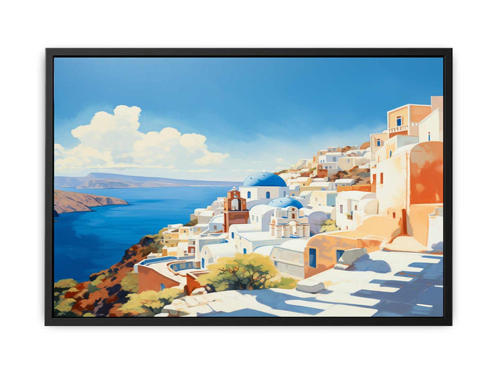 Santorini Coastline  canvas Print