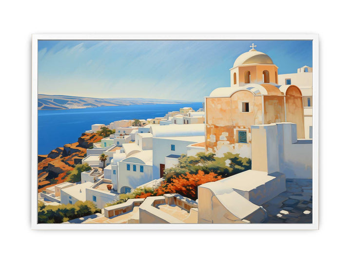 Santorini Coastline Art  Painting