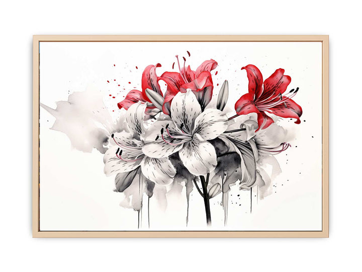 Amaryllis Floral Art framed Print