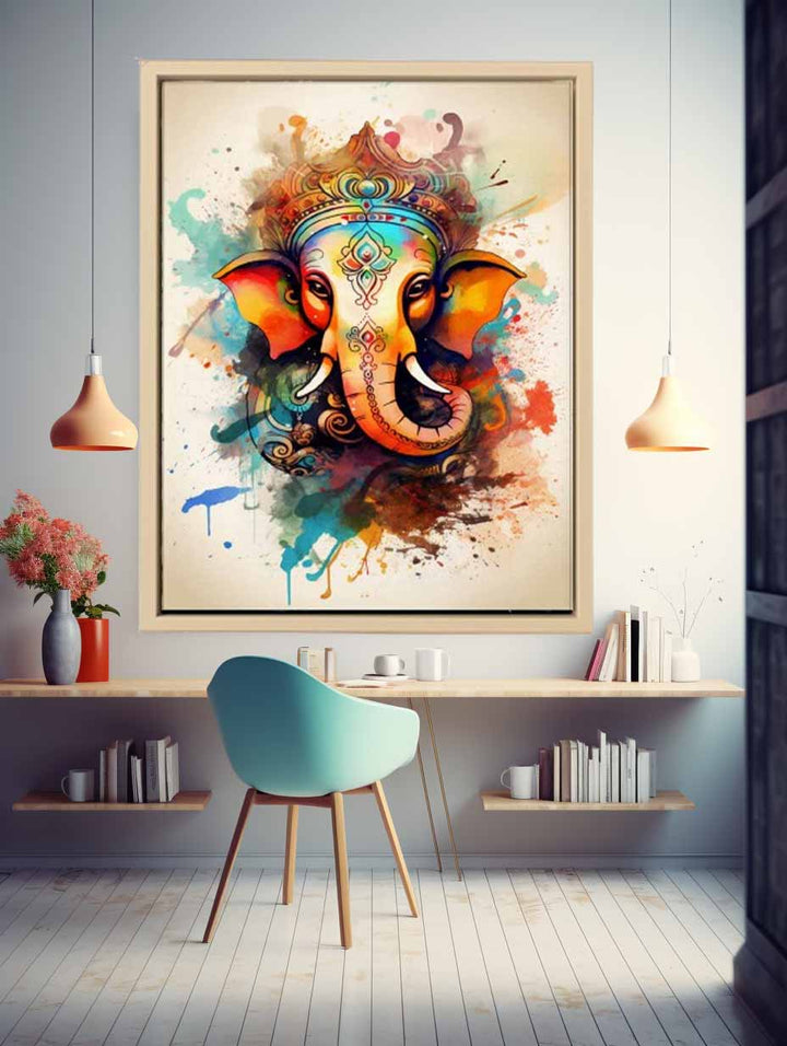 Ganesh Painting Art Print