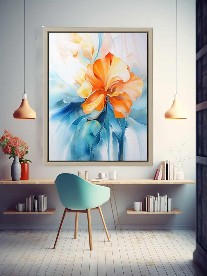 Blue Blossom Painting Art Print