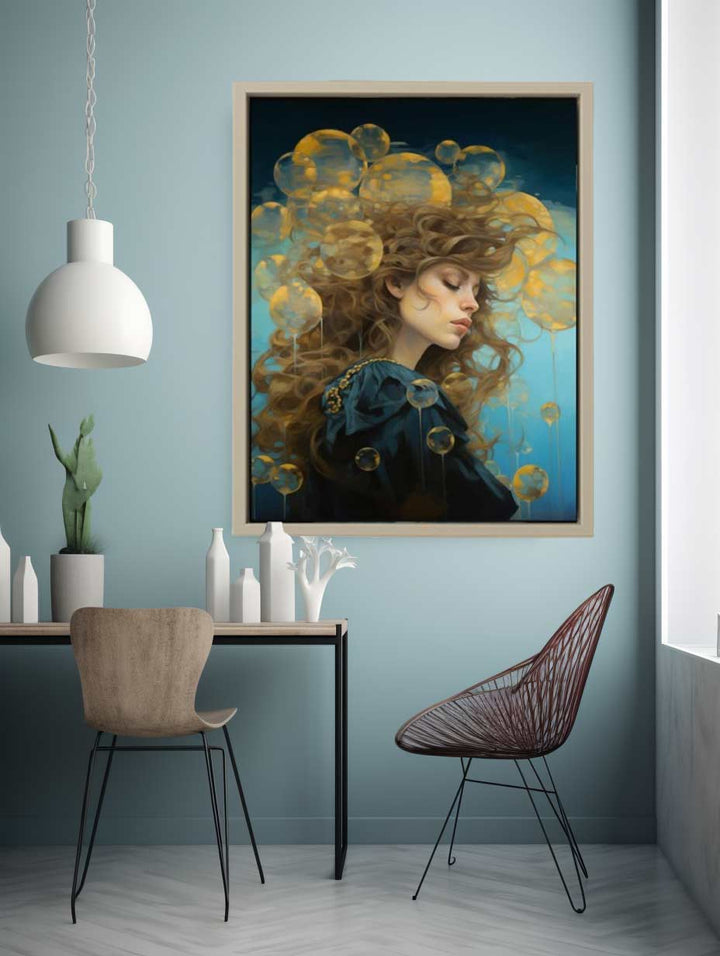 Gold Azure Women Art Print