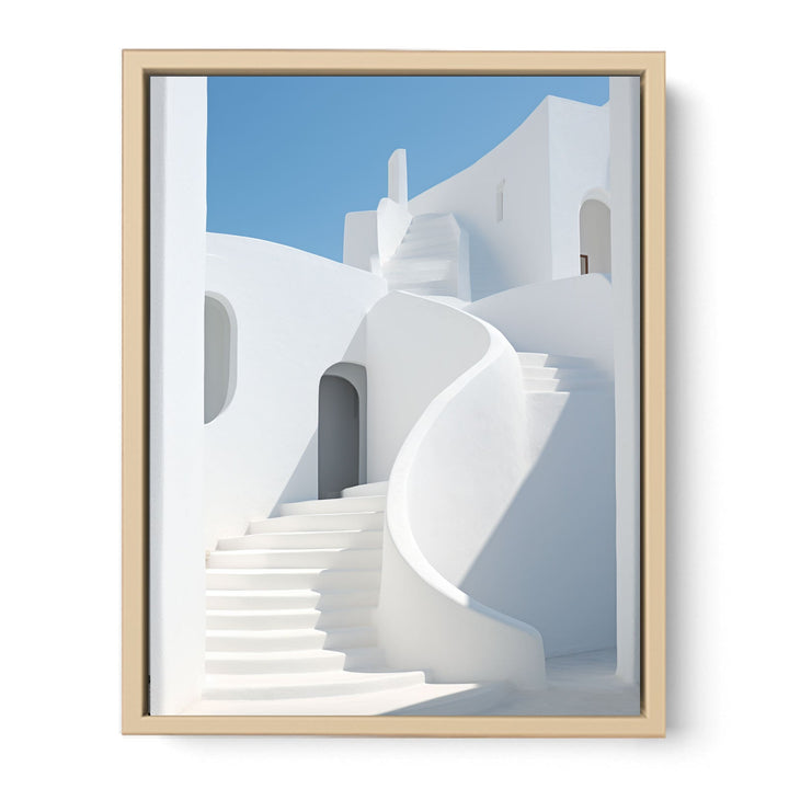 White Stairs Art framed Print