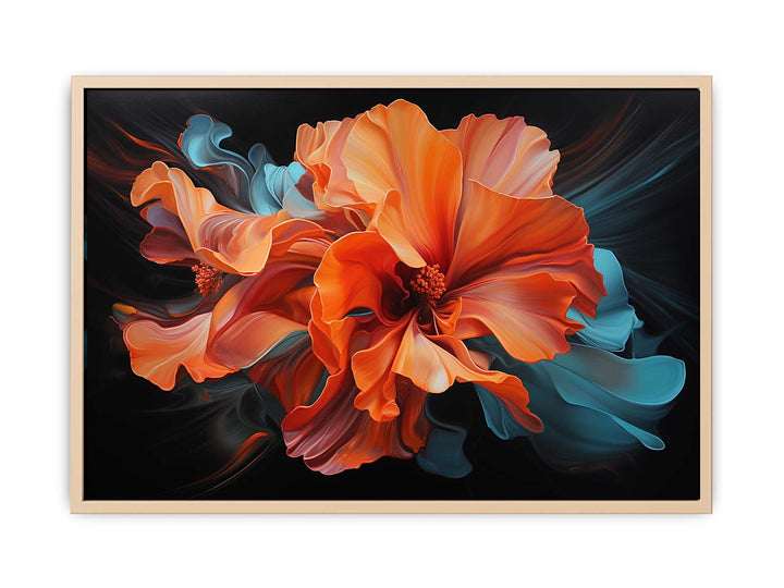 Illuminated Flowers Art framed Print