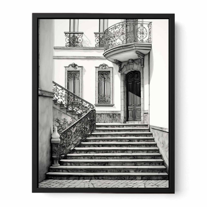 Parisian Stairs  canvas Print