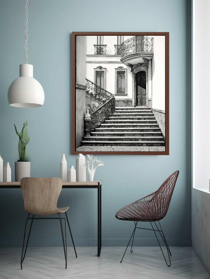 Parisian Stairs Art Print