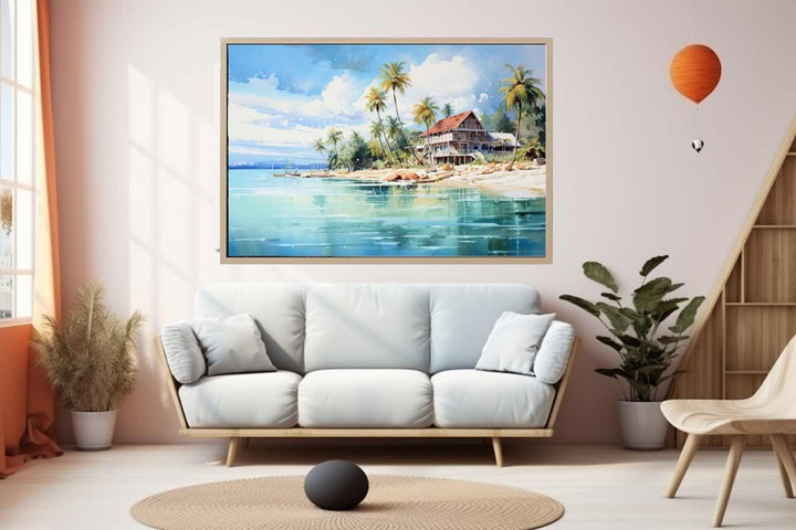 Beach Home Painting Art Print