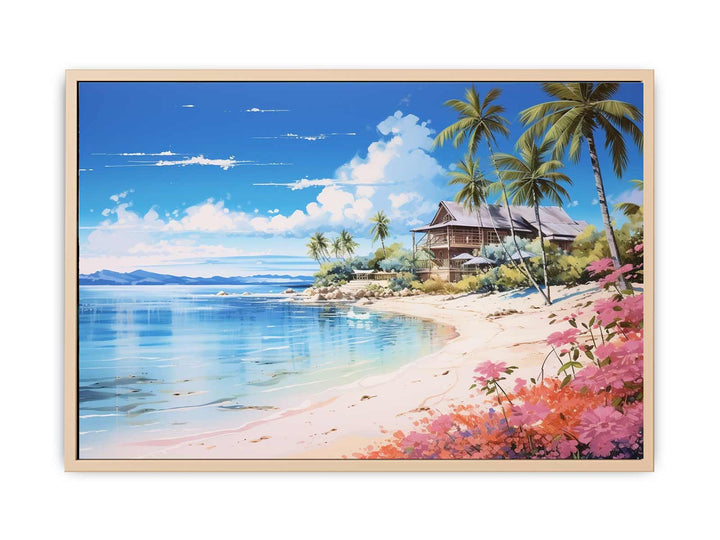 Beach Home Art framed Print