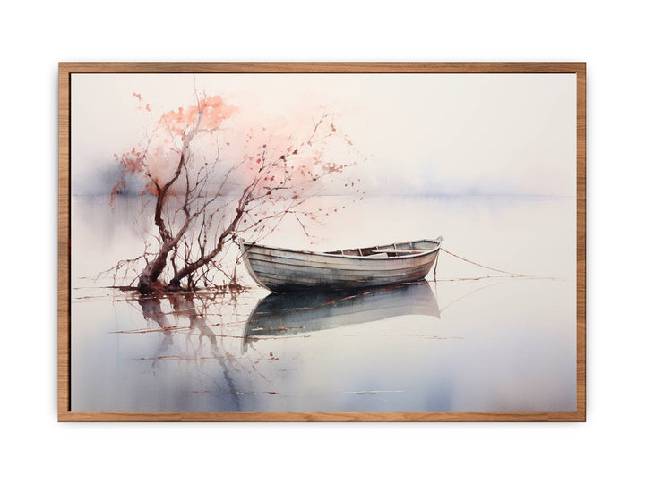 Lonely Boat Painting  