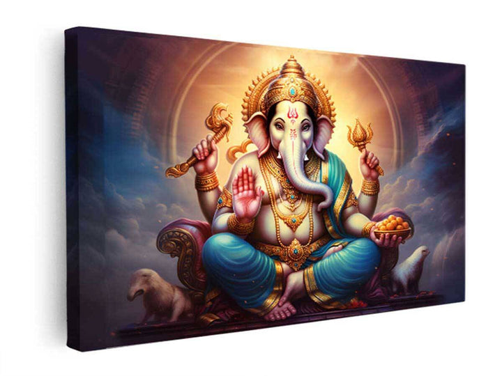 Ganesh Painting  canvas Print