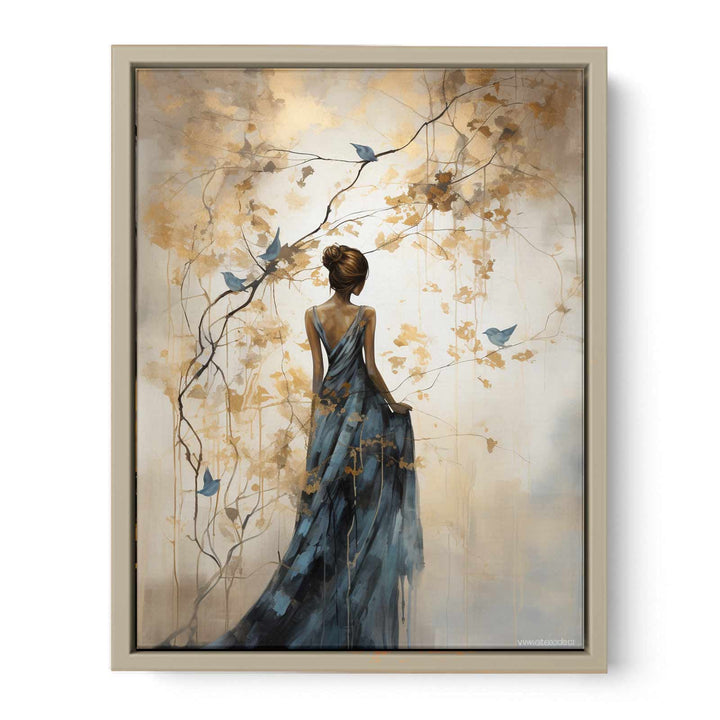 Elegant Back framed Print