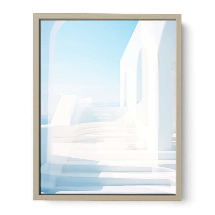 Santorini Steps Painting framed Print