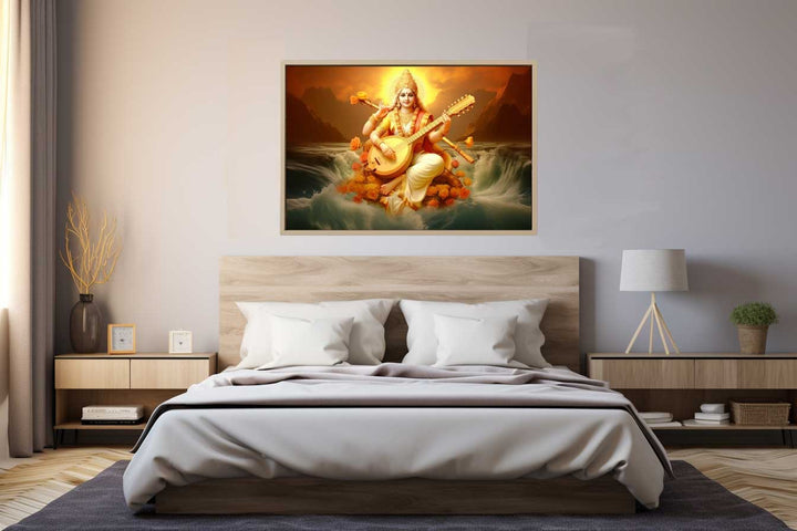 Saraswati Painting Art Print