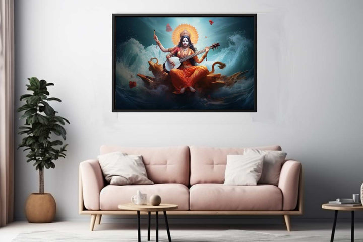 Saraswati Painting Art Print