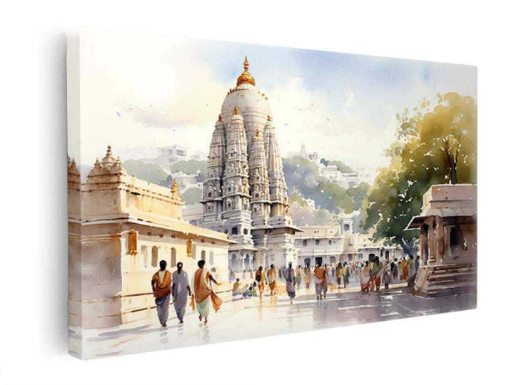 Tirupati Balaji Temple Painting  canvas Print