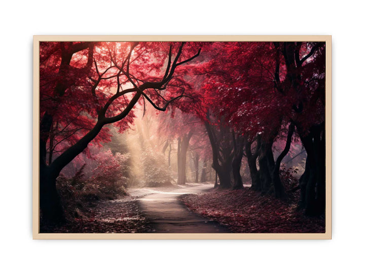 Red Forest Painting framed Print