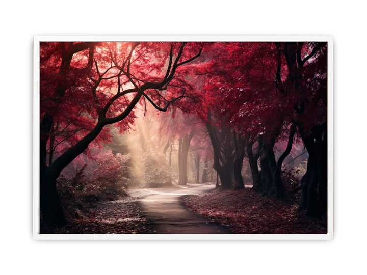 Red Forest Painting  