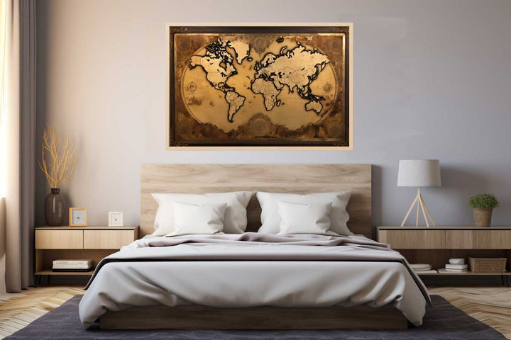 Antique Style World Map  Art Print