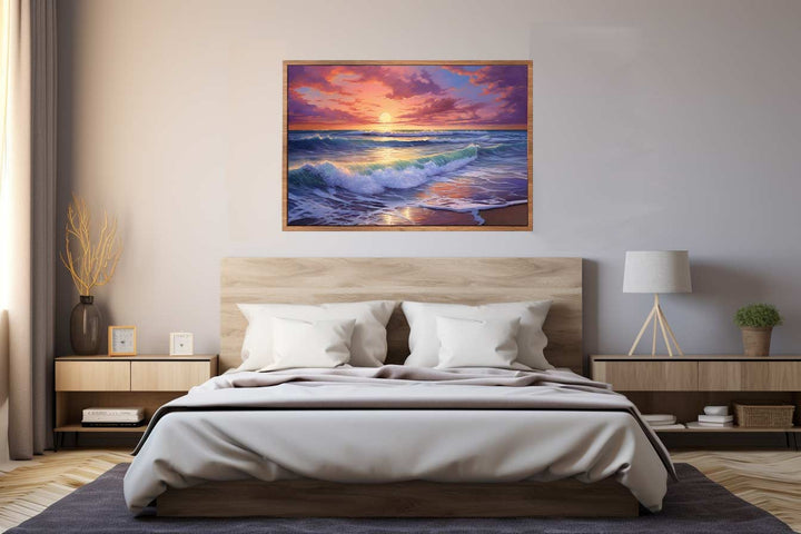 Beach Sunset  Painting Art Print