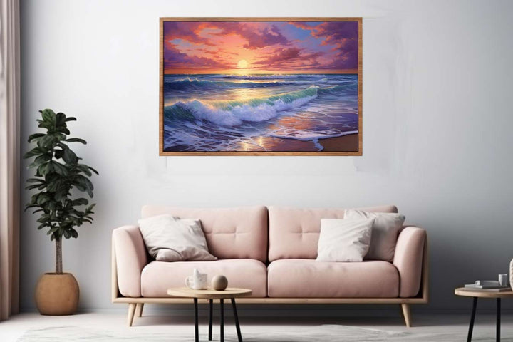 Beach Sunset  Painting Art Print