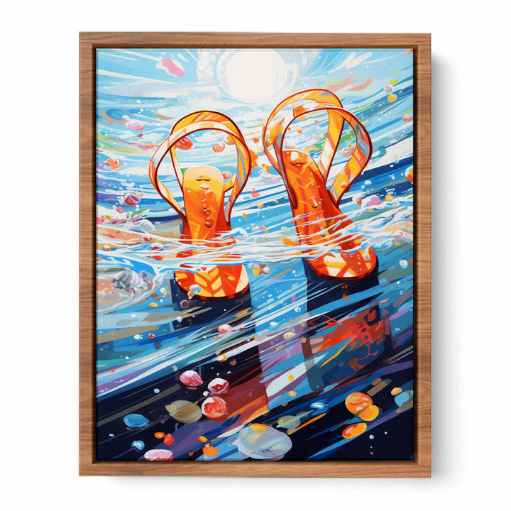 Flip Flops and Ocean Art   Painting