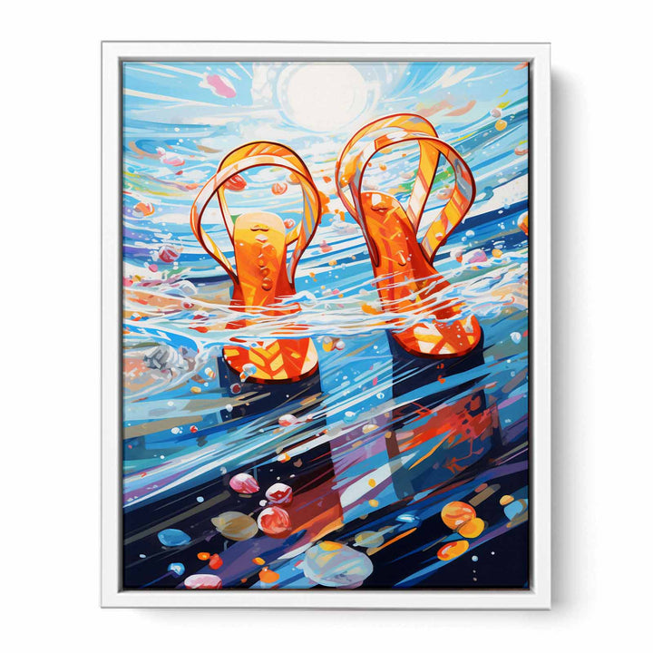 Flip Flops and Ocean Art   Painting