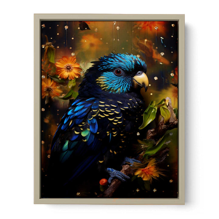 Cockatoo Colorful Painting framed Print