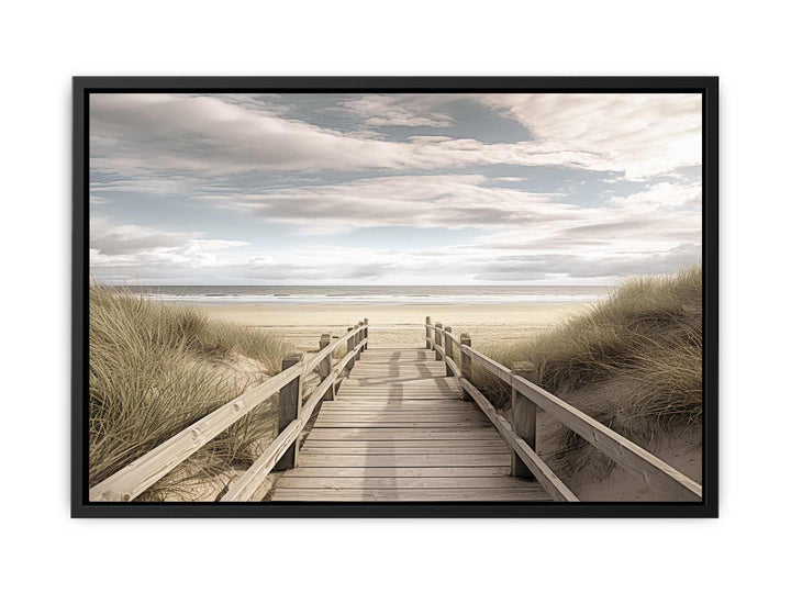 Beach Path Painting  canvas Print