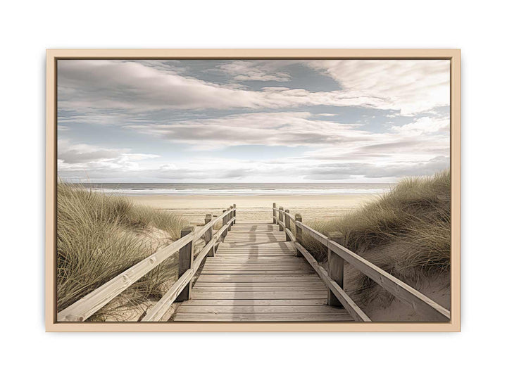 Beach Path Painting framed Print