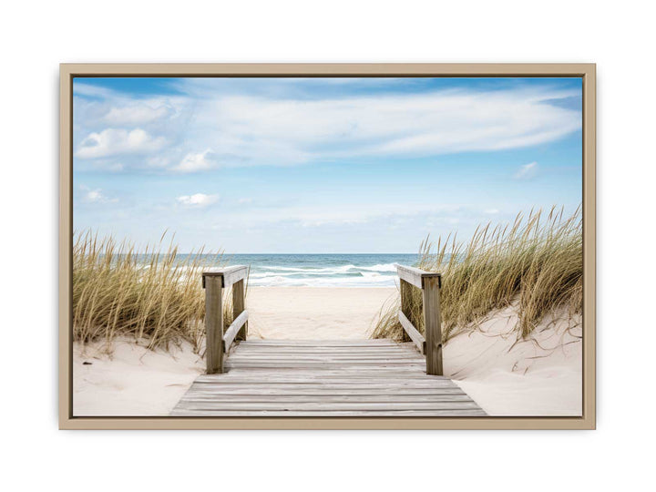 Beach Path Painting framed Print