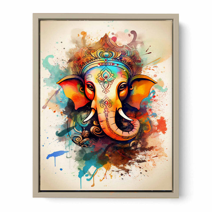 Ganesh Painting framed Print