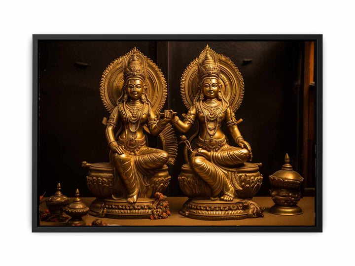 Vishnu Laxmi Painting  canvas Print