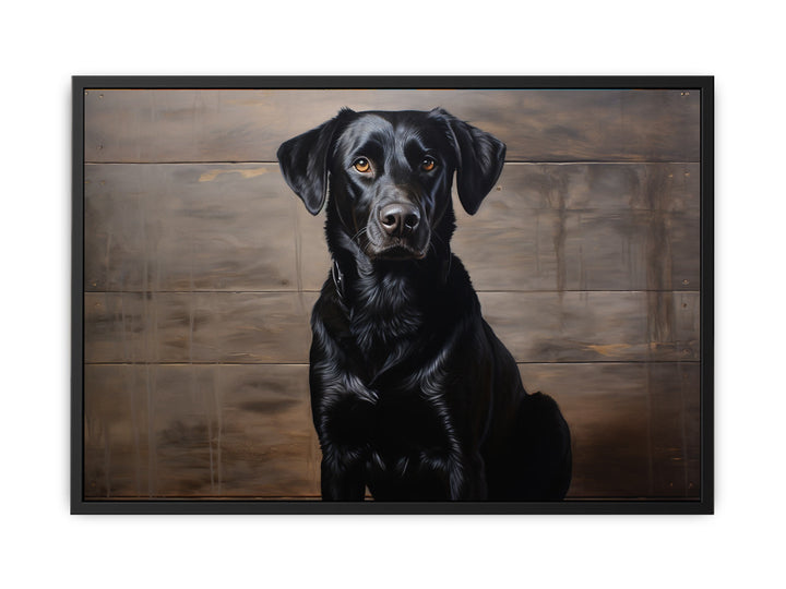 Black Dog Painting  canvas Print