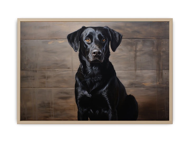 Black Dog Painting framed Print