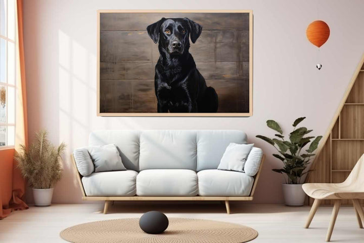 Black Dog Painting Art Print