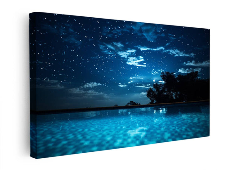 Glaxy & Stars Artwork  canvas Print